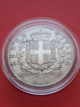 Włochy 5 Lir Emanuel II 1875 r