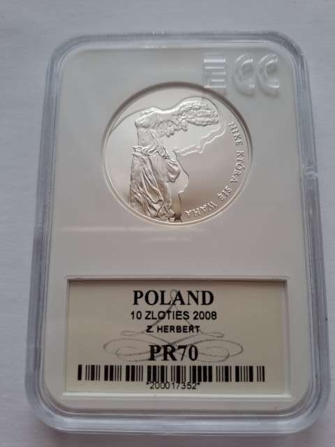 10 zł Zbigniew Herbert 2008 r GCN PR70