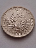 Francja 5 Franków 1963 r