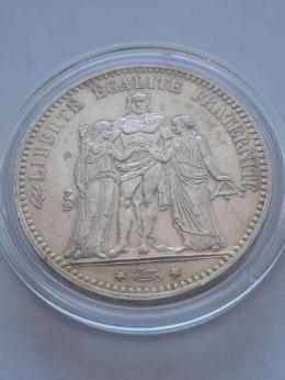 Francja 5 Franków Herkules 1874 r
