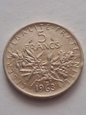 Francja 5 Franków 1963 r