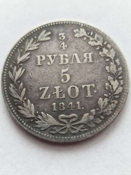 3/4 Rubla /5 złotych 1841 r MW