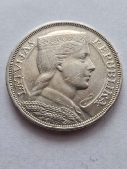 Łotwa 5 Łatów 1929 r