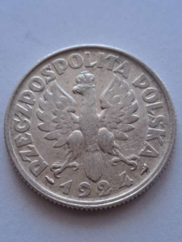 2 zł Żniwiarka 1924 r róg i pochodnia