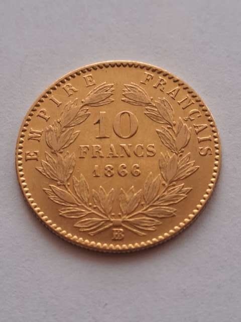 Francja 10 Franków Napoleon III 1866 r