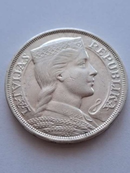 Łotwa 5 Łatów 1932 r