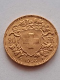 Szwajcaria 20 Franków 1935 r LB