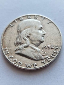 USA 1/2 Dollara Franklin 1952 r