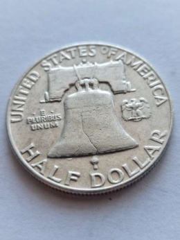 USA 1/2 Dollara Franklin 1952 r
