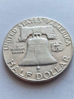 USA 1/2 Dollara Franklin 1961 r