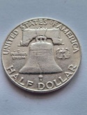 USA 1/2 Dollara Franklin 1958 r