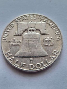 USA 1/2 Dollara Franklin 1958 r