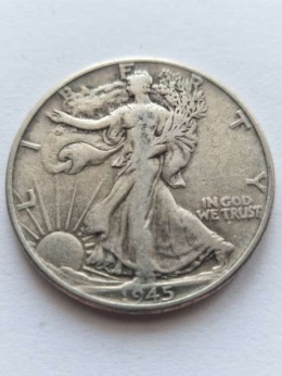 USA 1/2 Dollara idąca Wolność 1945 r