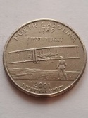 USA 1/4 Dollara Carolina Pł. 2001 r P