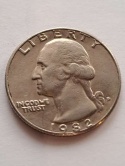 USA 1/4 Dollara Waszyngton 1982 r D