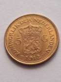 Holandia 5 Guldenów Wilhelmina 1912 r