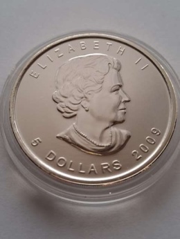 Kanada 5 Dolarów Liść 2009 r