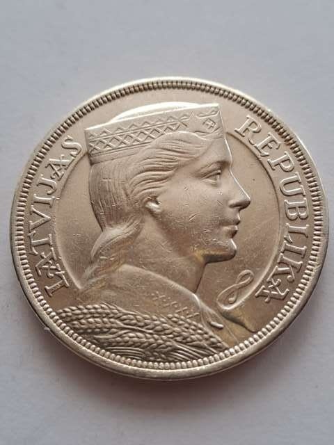 Łotwa 5 Łatów 1929 r