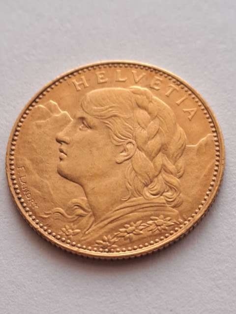 Szwajcaria 10 Franków B, Berno 1914 r