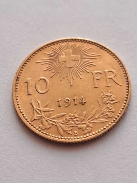 Szwajcaria 10 Franków B, Berno 1914 r