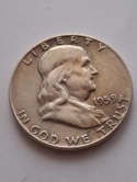 USA 1/2 Dollara Franklin 1959 r