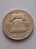 USA 1/2 Dollara Franklin 1957 r
