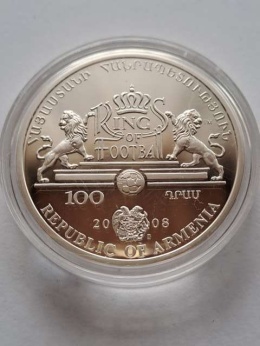 Armenia 100 Dram Lev Yashin 2008 r
