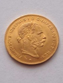 Austria 4 floreny / 10 franków 1892 r nowe bicie