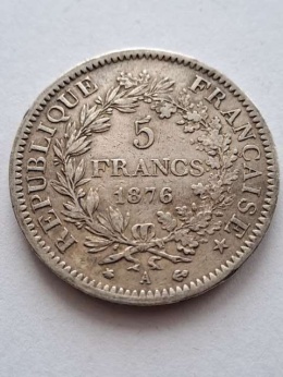 Francja 5 Franków Herkules 1876 r