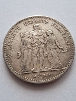 Francja 5 Franków Herkules 1876 r
