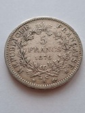 Francja 5 Franków Herkules 1876 r