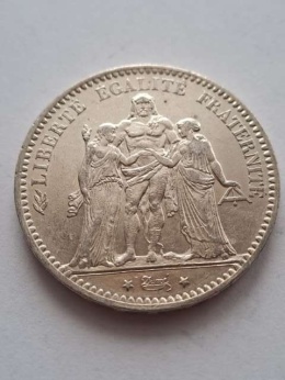 Francja 5 Franków Herkules 1875 r