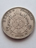 Francja 5 Franków Napoleon III 1870 r