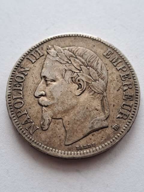 Francja 5 Franków Napoleon III 1868 r