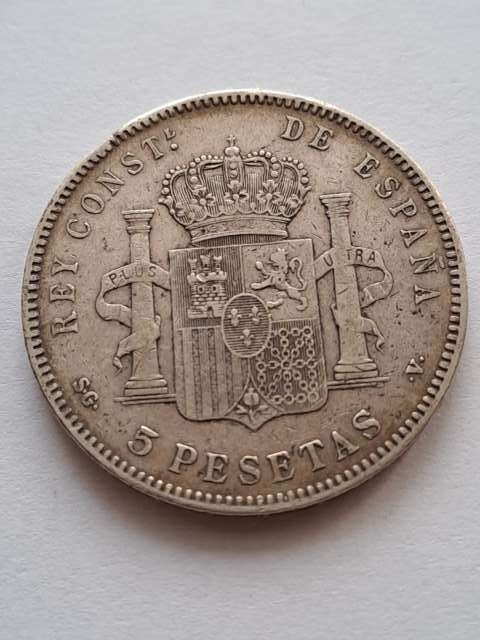 Hiszpania 5 Pesetas Alfonso XII 1898 r