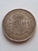 Hiszpania 5 Pesetas Amadeo I 1871 r