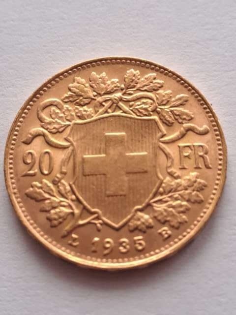 Szwajcaria 20 Franków 1935 r LB