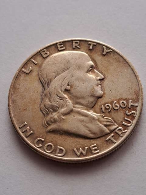 USA 1/2 Dollara Franklin 1960 r D