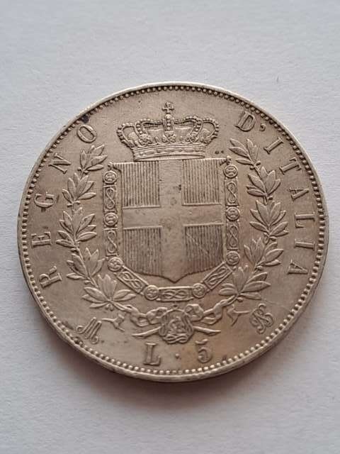Włochy 5 Lir Emanuel II 1873 r
