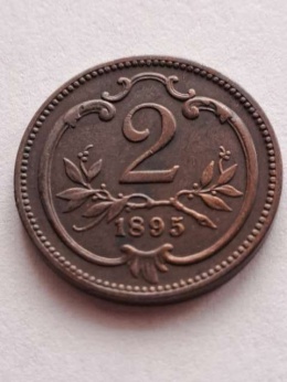 Austria 2 halerze Franciszek Józef I 1895 r