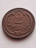 Austria 2 halerze Franciszek Józef I 1896 r