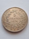 Francja 5 Franków Herkules 1874 r