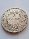 Francja 5 Franków Herkules 1875 r