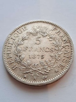 Francja 5 Franków Herkules 1875 r