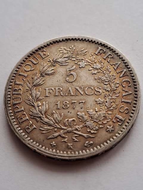 Francja 5 Franków Herkules 1877 r