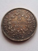 Francja 5 Franków Herkules 1875 r