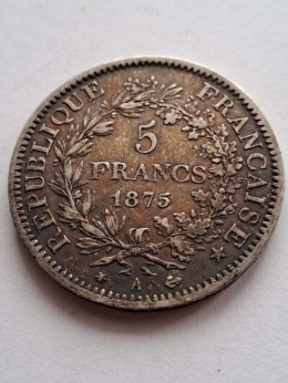 Francja 5 Franków Herkules 1875 r