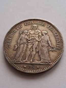 Francja 5 Franków Herkules 1875 r