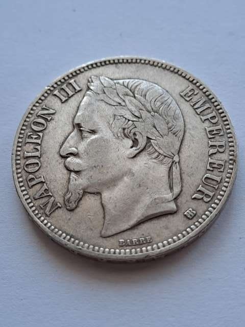 Francja 5 Franków Napoleon III 1868 r