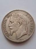 Francja 5 Franków Napoleon III 1869 r
